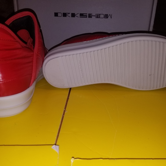 NWT. Rick Owens puffer quilted red down sneakers 41 - Picture 6 of 9
